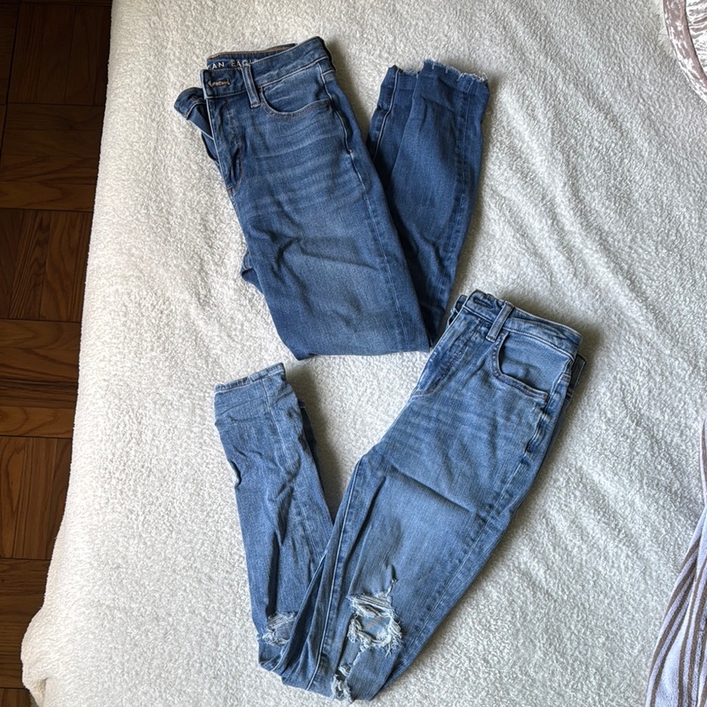 Set of 2 American Eagle hi-rise jeggings
